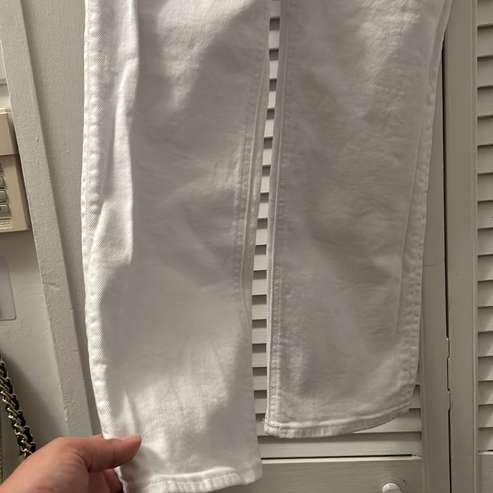 Denim Forum White Straight Leg High-Waisted Jeans - Picture 9 of 10